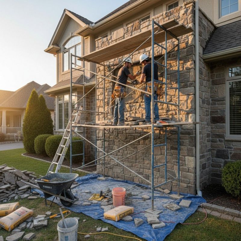 Local Stone Siding Replacement pros at work